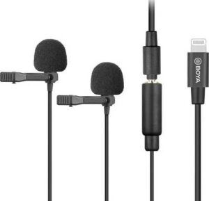 Boya Dual Lavalier Lightening Connector Microphone M2D