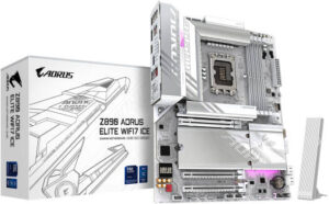 GIGABYTE Z890 Aorus Elite Wi-Fi 7 Ice LGA 1851 ATX Motherboard, Intel Z890 Chipset, 4x DDR5 DIMM Slot, Up to 256GB Max Memory, Wi-Fi7 & BT5.4, PCIe 5.0 x16, 4x M.2 Slot, White | Z890-A-ELITE-WF7-ICE