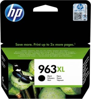 HP 963 XL 3JA30AE Original High Capacity Cartridge, 2000 Pages, Compatible with HP OfficeJet Pro 9010 Series and HP OfficeJet Pro 9020 Inkjet Printers, Black