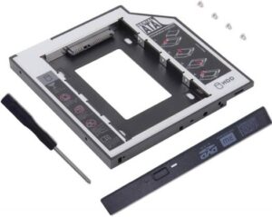 Universal Hard Drive Caddy Tray, 9.5mm 2nd 2.5 inch SATA HDD SSD Hard Drive Tray Replacement, DVD CD ROM Optical Drive Caddy Tray Adapter for DELL HP Lenovo ThinkPad ACER ASUS Laptop