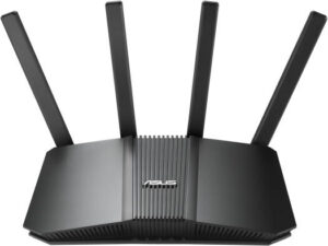 ASUS RT-BE58U Router, 2.4GHz / 5GHz Frequency, OFDMA, Beamforming, 4096-QAM High Data Rate, 256 MB Flash & 1 GB RAM Memory, Black | 90IG0910-MO3C00