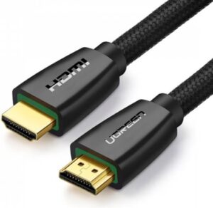 UGREEN HDMI Male to Male Cable Version 2.0, Supports Up to 4k@60Hz & 32 Audio Channels, 10.2 Gb/s Data Transfer, Triple Shielding, Gold-Plated Connectors, Nylon-Braid Cable, 10 Meters, Black | 40414