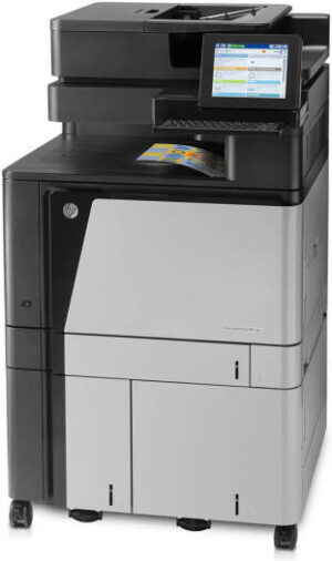 HP Color LaserJet Enterprise flow M880z+ Multifunction Printer, Up to 46 ppm Print Speed, 8" ColorTouch Display, 1200x1200 dpi, 200 Sheets ADF Capacity, USB 2.0 / GB ETH 10/100/1000T, Gray | A2W76A