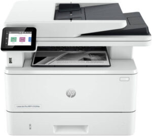 HP LaserJet Pro MFP 4103fdn Printer, 2.7" Color Touchscreen Display, Up to 42ppm Print Speed, Up to 40cpm Copy Speed, 50 Sheets ADF Capacity, White | 2Z628A