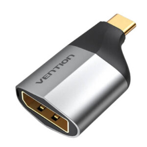Vention USB-C To Displayport Adapter, 4K@60Hz Resolution, Aluminum Alloy + ABS Shell, Gray Metal Type | TCCH0