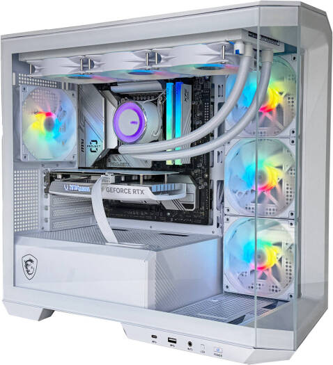 Cyber Gaming PC - Intel Core i7-14700K 20 Cores 28 Threads, NVIDIA RTX 5070 12GB, 16GB DDR5 RAM 5600MHz, 1TB SSD Gen 4, 750W 80 PLUS PSU, 360mm Liquid Cooler, Wi-Fi + BT