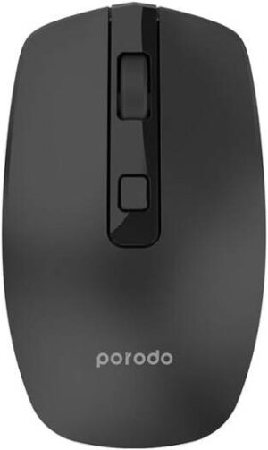 Porodo 2.4G Wireless and Bluetooth Rechargeable Mouse DPI 1600 - Black
