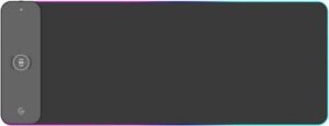 Porodo RGB Gaming Mouse Pad With 15W Fast Wireless Charger, Touch Control, 9 RGB Modes, USB Plug & Play Anti Slip Base