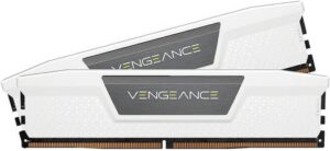 Corsair VENGEANCE 32GB (2x16GB) DDR5 Desktop Memory Kit, 6000 MHz Memory Speed, 36-36-36-76 Tested Latency, 1.35V Memory Voltage, XMP 3.0, 288 Pin, Overclock PMIC, White | CMK32GX5M2D6000C36W