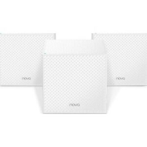 Tenda Nova AC2100 MW12 Whole Home Mesh Wi-Fi System Wireless Router, Tri-band, 3 Gigabit Ports, 6000sq² Wi-Fi Coverage, Easy Set Up, Work with Alexa, 300 Mbps, Wave 2 MU-MIMO, Pack of 3 | Nova MW12-3
