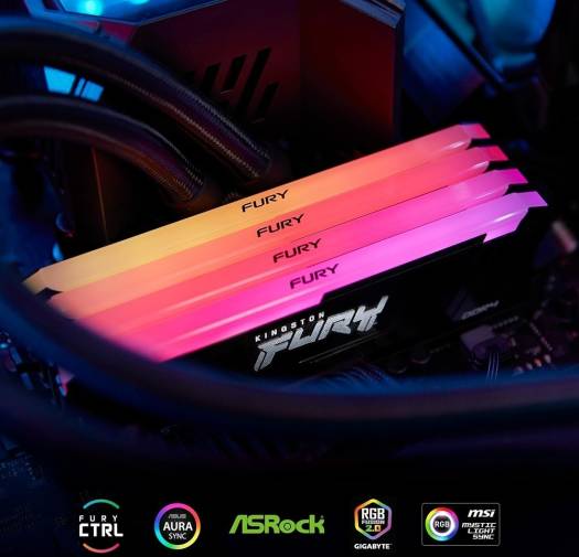 Kington Fury Beast RGB 16GB ( 2x 8GB ) DDR4 Desktop Memory Kit 3200MT/s Memory Speed CL16 CAS Latency 288-Pin Kit AMD Ryzen Ready Intel XMP Certified Black KF432C16BB2AK2/16 - Image 8