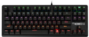 GAMDIAS Hermes E2 7 Color Backlit Mechanical Wired Gaming Keyboard, 87 Keys, Blue Switches, Anti-ghosting, Multimedia Control Keys, with Metal Plate | GD-HERMES-E2