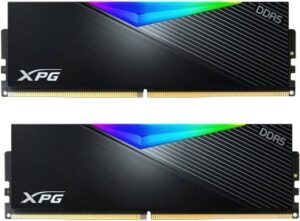 Adata XPG Lancer RGB 32GB (2 x16GB) DDR5 Desktop Memory, 7200 MHz Memory Speed, CAS Latency 34, Voltage 1.40V, Intel XMP 3.0, Integrated Heatsink, Unbuffered, ECC, Black | AX5U7200C3416G-DCLARBK