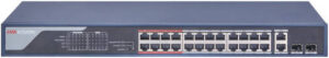 Hikvision 24 Port Fast Ethernet Unmanaged POE Switch, 300m Long Range PoE, 6KV Surge Protection, 24Ã— 10/100 Mbps, 8.8 Gbps Switching | DS-3E0326P-E(B)