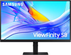 SAMSUNG ViewFinity S8 S80UD Monitor, 32" VA Display, 4K UHD Resolution, 60Hz Resolution, 5ms Response Time, 1.07b Color Support, 90W USB-C Charging Power, Black | LS32D806UAMXUE