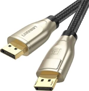 UGREEN 8K Ultra HD Gold-Plated DisplayPort 1.4 Male to Male Cable, Supports Resolution Up to 7680x4320, Refresh Rate of 8K@60Hz / 4K@144Hz / 2K@165Hz, 32.4Gbps Speed, 1 Meter | 60842