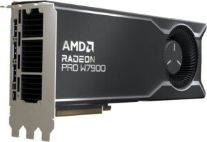 AMD Radeon Pro W7900 Professional Graphics Card, 48GB GDDR6 384-bit Memory, Up to 864 GB/s Memory Bandwidth, 6144 Stream Processors, PCIe 4.0,  DisplayPort 2.1 | Mini DisplayPort 2.1 | 100-300000074