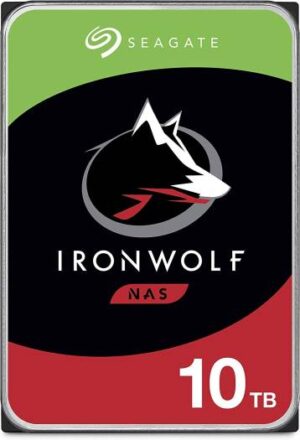 Seagate 10TB IronWolf SATA III 3.5" Internal NAS HDD, Up to 210 MB/s Data Transfer Rate, 7200 RPM, 256MB Cache, 100,0000 Hours MTBF, 180TB/Year Workload Rate, 600000 Load/Unload Cycles |  ST10000VN000