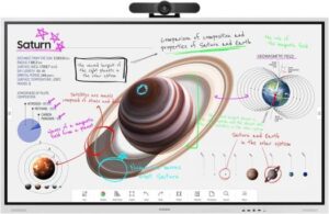 Samsung Flip Pro WMB Interactive Display with Logitech Meetup Conference Cam, 85" 4K UHD VA Touch Display, 8ms Response Time, Free VESA Mount, Stylus Pen Included | LH85WMBWLGCXUE / 960-001102