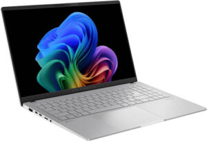 ASUS Vivobook S15 S5507Q Laptop, 15.6" OLED 3K 120Hz Display, Snapdragon X Elite X1E 78 100 CPU, 32GB RAM, 1TB SSD, Qualcomm Adreno GPU, Backlit RGB ENG-ARB K/B, Win11, Silver | S5507QA-MA001W