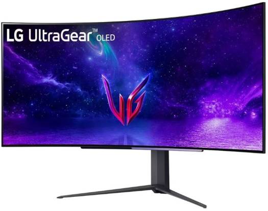 LG 45GR95QE-B 45'' UltraGear WQHD OLED Curved Monitor, 240Hz Refresh Rate, 0.03ms Response Time, 21:9 Aspect Ratio, 1.07B Color Depth, 178º Viewing Angle, HDR 10, Black | 45GR95QE-B - Image 3