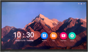 UniView MW3586-T-Y Smart Interactive Display, 86" 4K UHD DLED Touch Display, 8ms Response Time, Infrared Touch Frame, Supports 20 Touch Points, Built-in Speakers, Inbuilt Webcam, Black | MW3586-T-Y