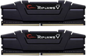 G.skill Ripjaws V 64GB (2x32GB) DDR4 Dual Channel Desktop Memory, 3200 MT/s Memory Speed, 16-18-18-38 Latency, Non-ECC, Unbuffered, Intel XMP 2.0, 1.20V, Black | F4-3200C16D-64GVK