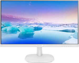 Philips 223V7QHAW Monitor, 22" IPS Display, FHD Resolution, 75Hz Refresh Rate, 5ms (GtG) Response Time, 16.7m Color Display, Flicker-Free Technology, White | 223V7QHAW