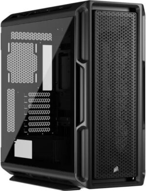 Corsair 5000T Mid-Tower High-Performance PC Case, Up to 360mm Radiators & 10x 120mm Fan Support, Removable Mesh Front & Roof High Airflow Panels, RapidRoute Cable Management, Black | CC-9011300-WW