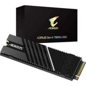 Gigabyte Aorus Gen4 7000s 2TB DDR4 SSD, PCIe 4.0 NVMe Interface, M.2 2280 Form Factor, Nanocarbon Coated Aluminum Heatsink, 3D TLC Nand, Up to 7000 MB/s Read, Up to 6850 MB/s Write | GP-AG70S2TB