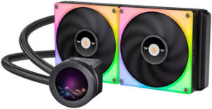 Thermaltake TOUGHLIQUID Ultra 280 RGB CPU Liquid Cooler, 2.1" Rotational LCD Display, 2000 RPM Fan, TT RGB Plus 2.0. Software, AMD(AM5/AM4) Intel(LGA 1700/1200), Black CL-W371-PL14SW-A
