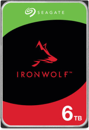 Seagate IronWolf 6 TB SATA 6.0Gb/s 3.5" NAS Internal Hard Drive, 5400 RPM Speed, 256MB Cache Memory, Up to 202MB/s MB/s Data Transfer Rate, 1 Million Hours MTBF | ST6000VN006