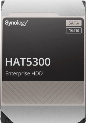 Synology 16TB HAT5300 SATA III 3.5" Internal Enterprise HDD, 7200 RPM Rotational Speed, 512MB Cache, Up to 262 MB/s Sustained Transfer Rate, 2.5 Million Hours MTTF | HAT5300-16T
