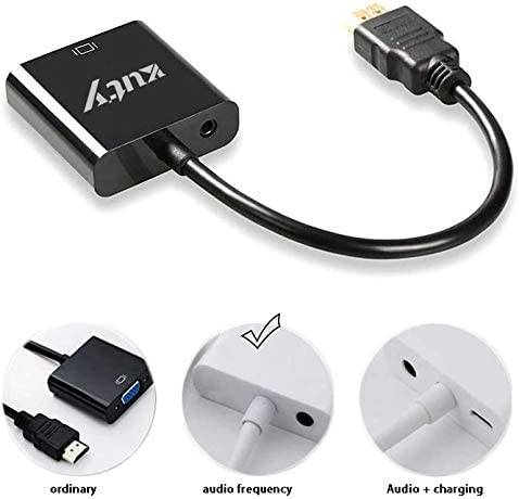 HDMI to VGA with 3.5mm Audio Port, Gold-Plated HDMI to VGA Adapter (Male to Female) for Computer, Desktop, Laptop, PC, Monitor, Projector, HDTV, Chromebook, Raspberry Pi, Roku, Xbox and More - White - Image 6