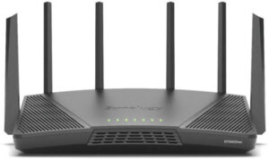 Synology RT6600 AX6600 Wireless Tri-Band Gigabit Router,  Wi-Fi 6, Up to 6600 Mb/s Speed, VPN Remote Access, 6 x Ext Antennas, 3x Gbt LAN, 1x 2.5G WAN/LAN, 1x USB 3.2, Black | RT6600AX