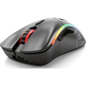 Glorious D Minus Wireless RGB Optical Gaming Mouse, Up to 19000 DPI, 400 IPS Tracking Speed, 2.4GHz, Up to 71 Hours Battery Life, Matte Black | GLO-MS-DMW-MB