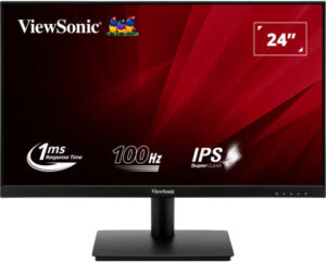 ViewSonic VA240-H Monitor, 24" IPS Display, FHD Resolution, 100Hz Refresh Rate, 1ms (MPRT) Response Time, 16.7m Color Support, Anti-Glare, 3H Hard Coating, Black | VA240-H