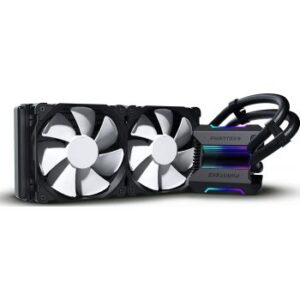Phanteks Glacier One 240MP D-RGB AIO Liquid CPU Cooler, Infinity Mirror Pump Cap Design, 2X Silent 120mm MP PWM Fans -  Black | PH-GO240MP_DBK01