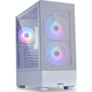 Lian Li Lancool 205 Mesh Airflow ATX PC Case, Tower Chassis, Tempered Glass Side Panel, 165mm PSU, 120mm PWM Fan, USB 3.0, Water Cooling Ready, White | G99.OE764W.00
