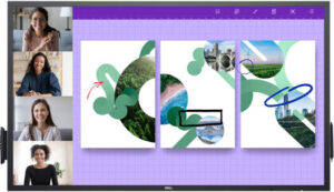 Dell P5524QT 55 Interactive Touch Monitor, 54.6" 4K UHD IPS Touch Display, 60Hz Refresh Rate, 9ms Response Time, Built-In Speakers & USB Hub, 300 x 400mm Mounting, Black | 210-BJKD