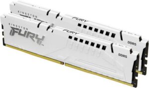 Kingston Fury Beast 32GB (16GB x2) DDR5 Desktop Memory, 6000MT/s Speed, CL30 CAS Latency, 1.4 Voltage, 288-Pin, Intel XMP 3.0 / AMD EXPO, White | KF560C30BWEK2-32