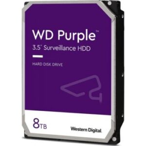 Western Digital Purple 8TB 3.5'' Surveillance Hard Drive, CMR Recording Technology, 128 MB Cache Size, 5640 Rpm, SATA 6.0 Gb/s | WD84PURZ