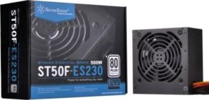 SILVERSTONE Strider Essential 500W ATX12V / EPS12V SLI Ready CrossFire Ready 80 Plus White, PCI-E 8pin and PCI-E 6pin connector,1 20mm fan | SST-ST50F-ES230 (BK)
