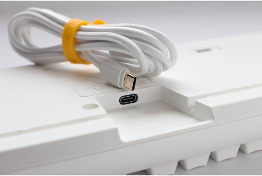 Ducky One 80% Mechanical Keyboard, Cherry MX Blue Mechanical Switch, Double Shot PBT, Detachable USB-C, English-Arabic Layout, Pure White | DKON2187ST-CARPDPWWWSC1 - Image 5