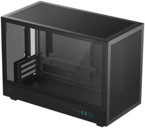 DeepCool CH260 Micro-ATX Computer Case, Up to 360mm Radiator, Up to 6x 120mm Fan Support, 4x Expansion Slots, Tempered Glass Side Panel, Wraparound Mesh Panels, Black | R-CH260-BKNGM0-G-1