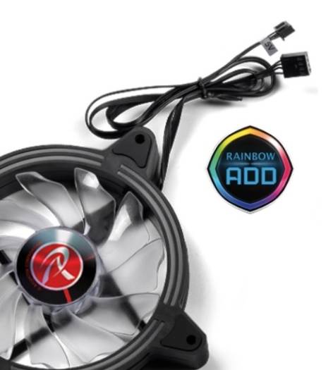 Raijintek SKLERA 12 RBW ADD - 3pc Pack with Control Hub, Addressable LED, With 8port hub & Remote controller & M/B connecting cable, 11 blade fan & Hydraulic Bearing | 0R40B00099 - Image 3