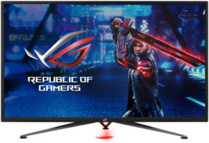 ASUS ROG Strix XG438QR 43" 4K  UHD Gaming Monitor, 120 Hz Refresh Rate, AMD Freesync Premium Pro, 10Wx2 Speakers, DisplayHDR 600, DCI-P3 90%, Shadow Boost, DisplayPort / HDMI, Balck | 90LM04U0-B02170
