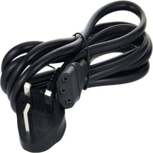 Original Power Cable, 3 Pin UK Adapter with Fuse, 1.8 Meter, For Pc