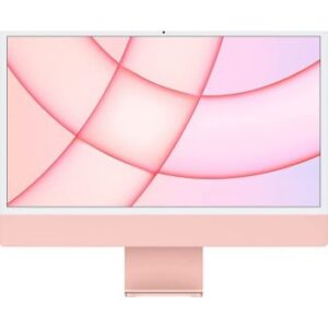Apple iMac 2021 24'' 4.5K Retina Display PC, 4480x2520 Resolution, M1 8 Core CPU / 7 Core GPU, 8GB RAM, 256GB SSD, English, macOS, P3 Color Gamut, True Tone Technology, Pink | MJVA3LL/A / MJVA3RU/A