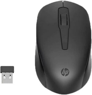 HP 150 Wireless Optical USB Mous with a 2.4 GHz Simple Dongle, 1,600 DPI Optical Sensor, Ambidextrous Design, 3 Buttons, Ergonomic, USB-A, Black | 2S9L1AA